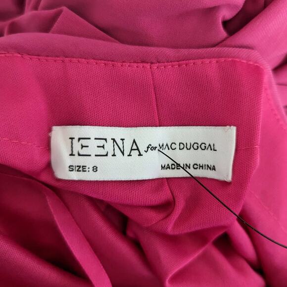Ieena for Mac Duggal Pink Jersey One Shoulder Drape Back Gown Size 8 26512 - Picture 6 of 13